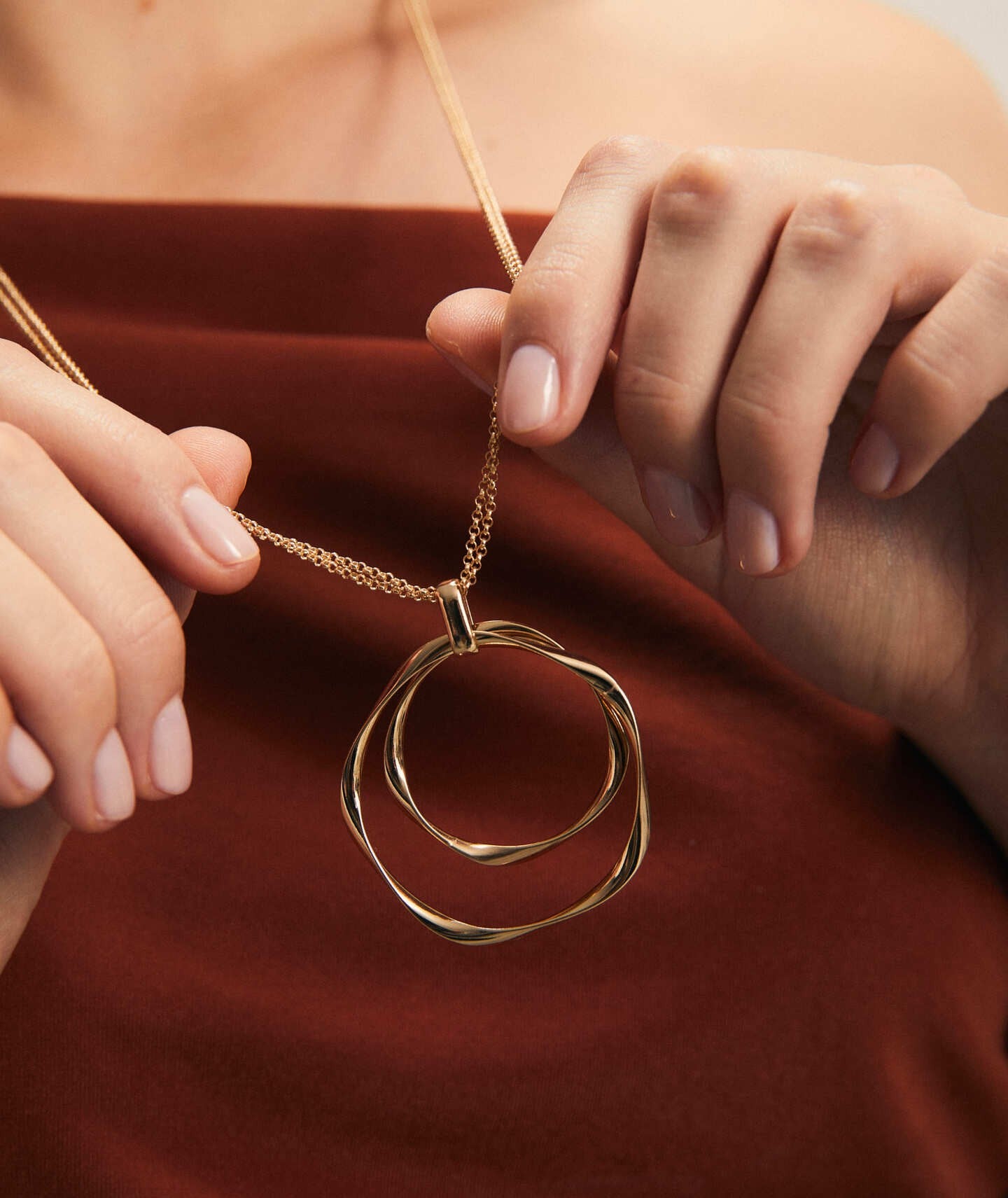 Colgante Wave doble aro