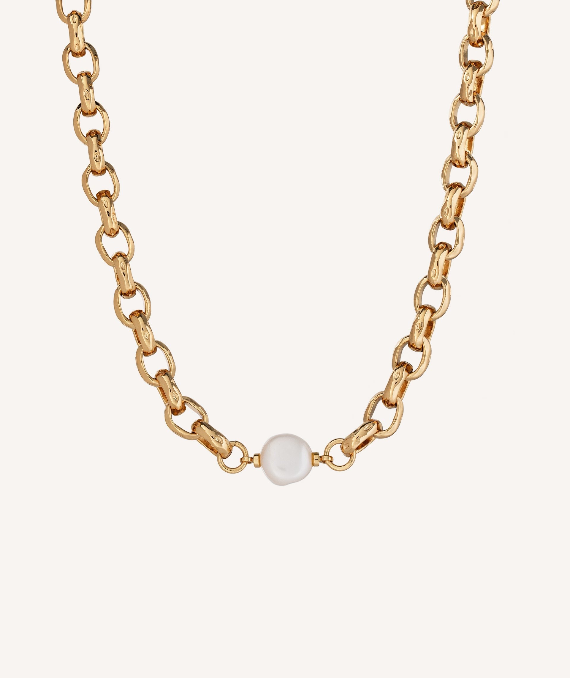 Collar Marina eslabones perla cultivada