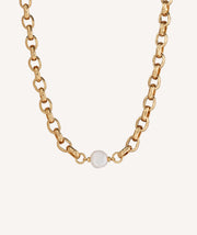 Collar Marina eslabones perla cultivada