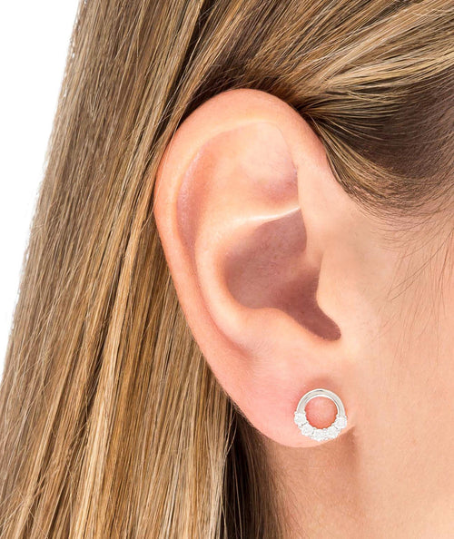 Pendientes círculo Circonitas secundaria