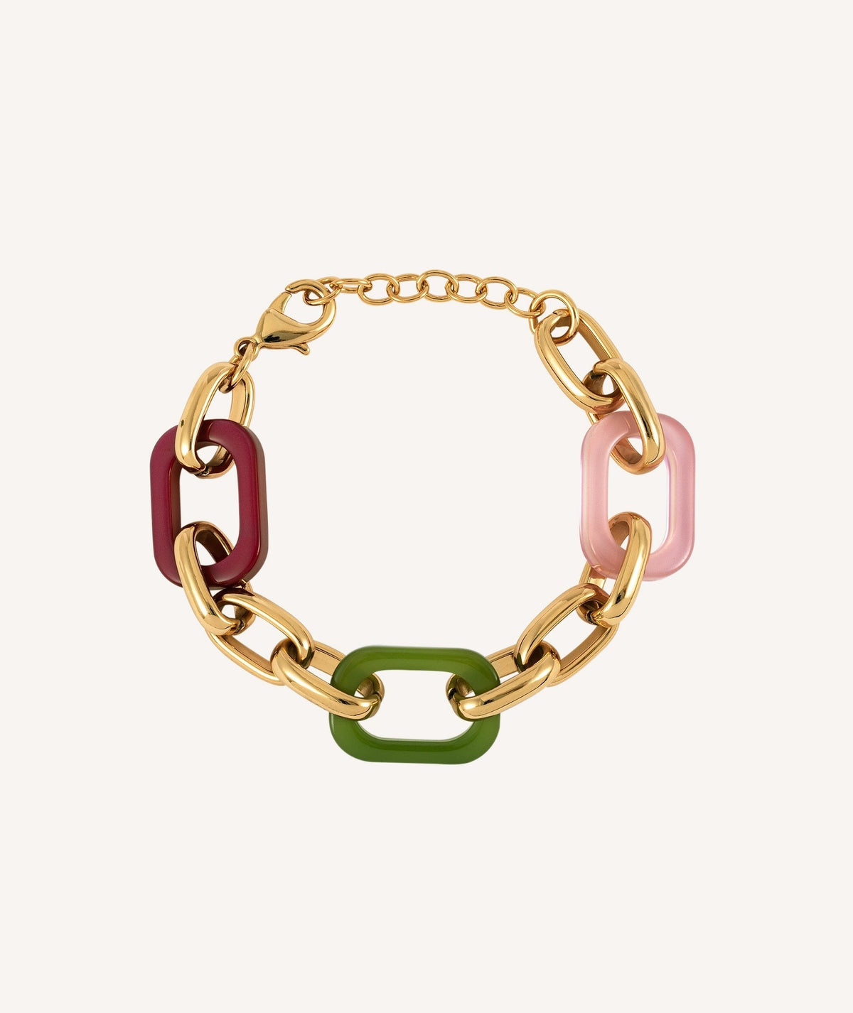 Pulsera Gelato con acetato y resina multicolor