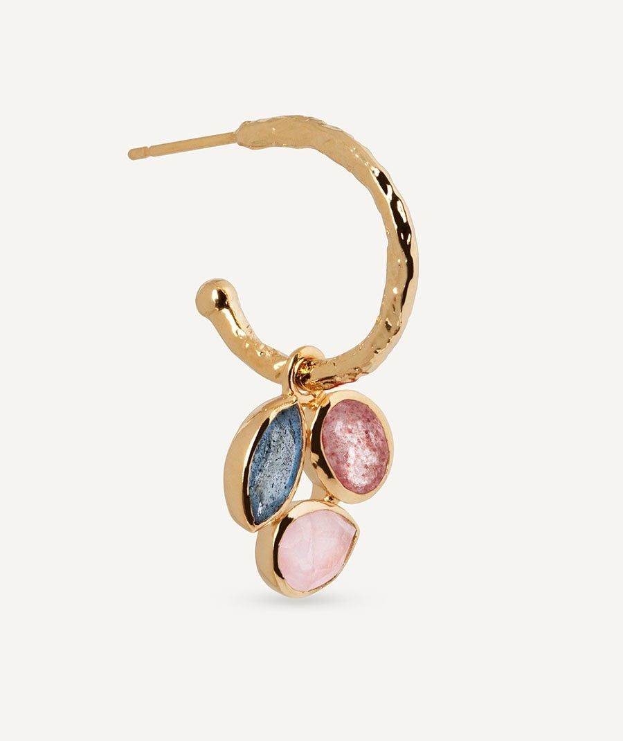 Pendientes Rosella con piedras naturales