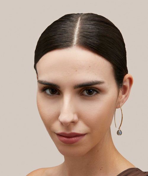 Pendientes Tanit con piedra natural Labradorita secundaria