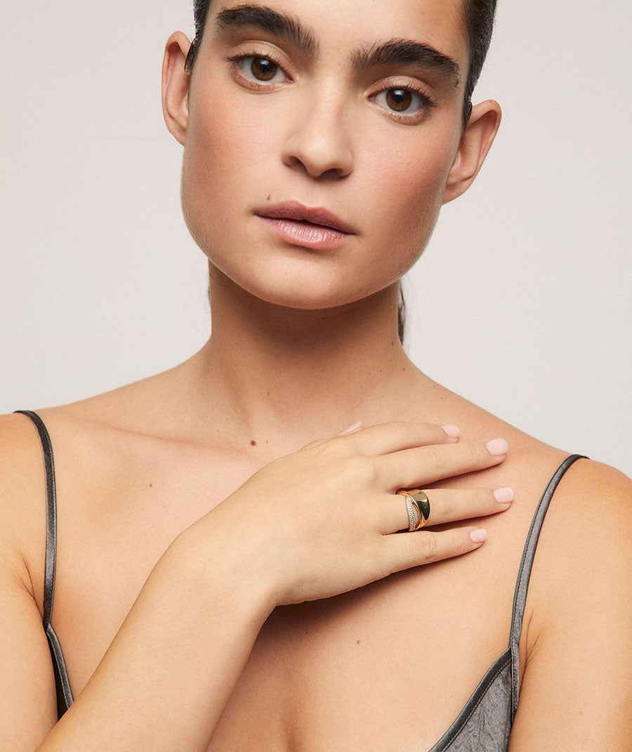 Anillo Celine con circonita