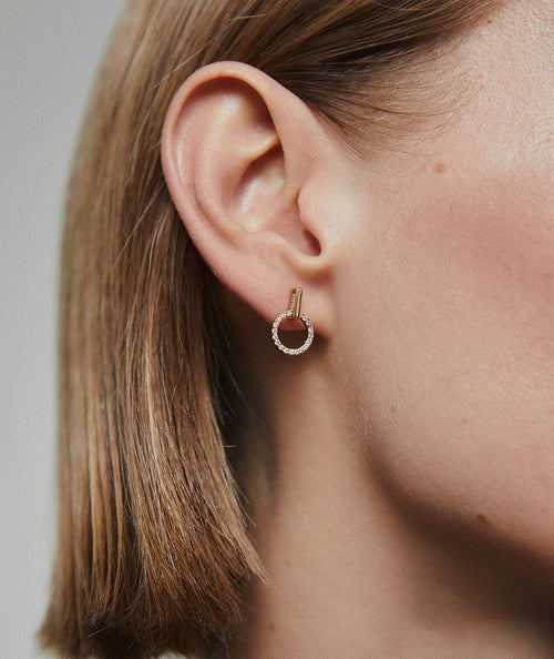 Pendientes Allegretta con circonitas secundaria