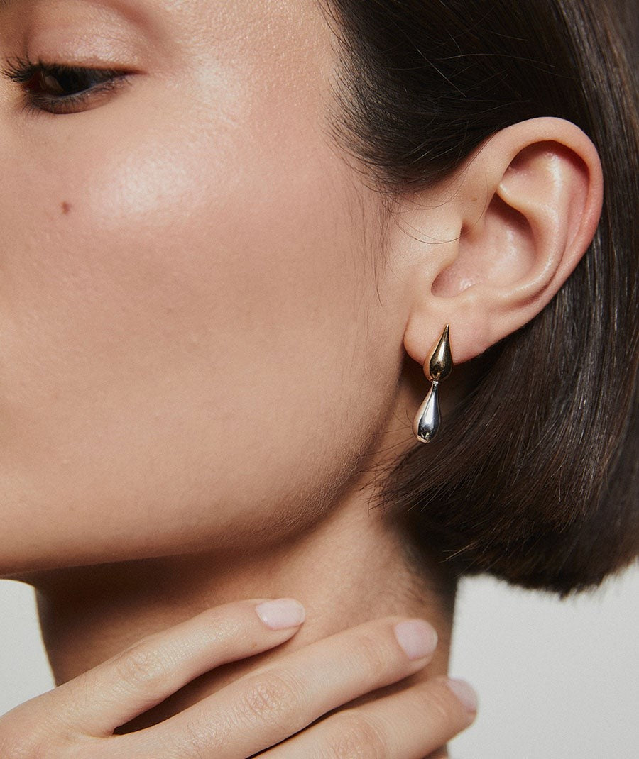 Pendientes Drop Bicolor