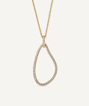 Colgante Elipse con circonitas cúbicas