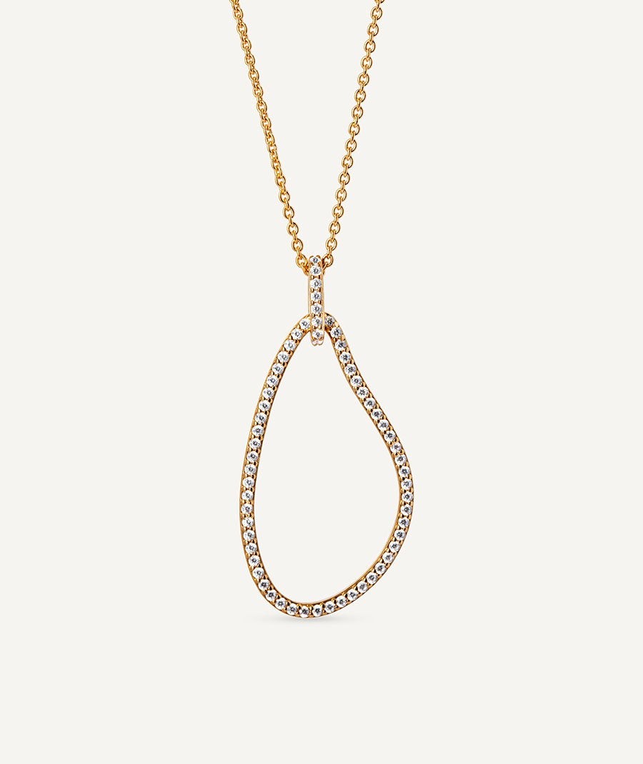 Colgante Elipse con circonitas cúbicas