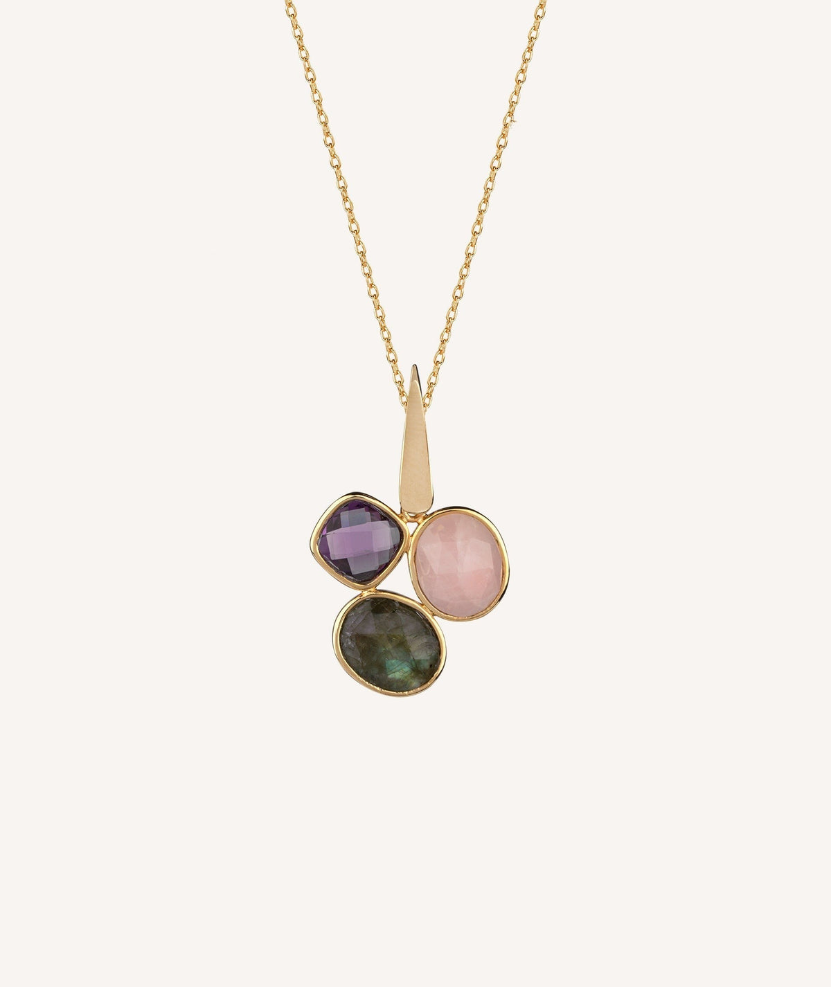Colgante India con piedras naturales
