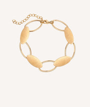 Pulsera eslabones rayados ovalados