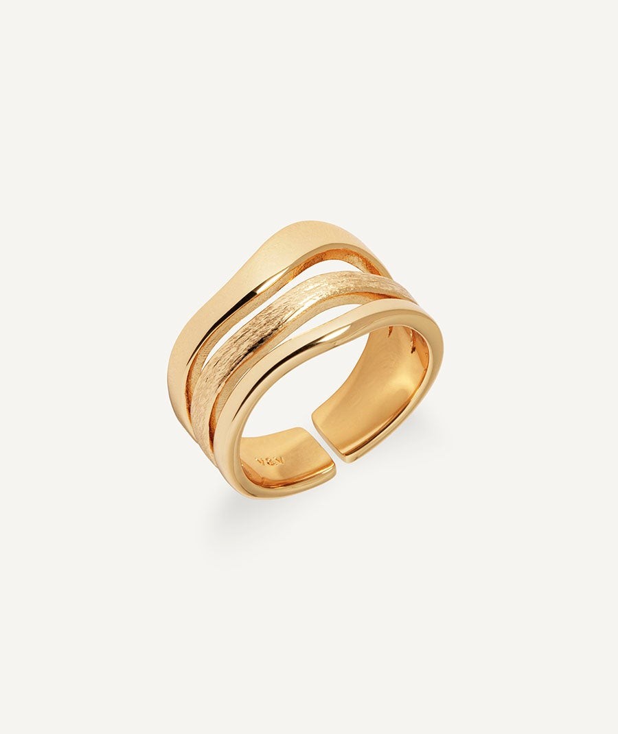 Anillo tiras Texturas Mar