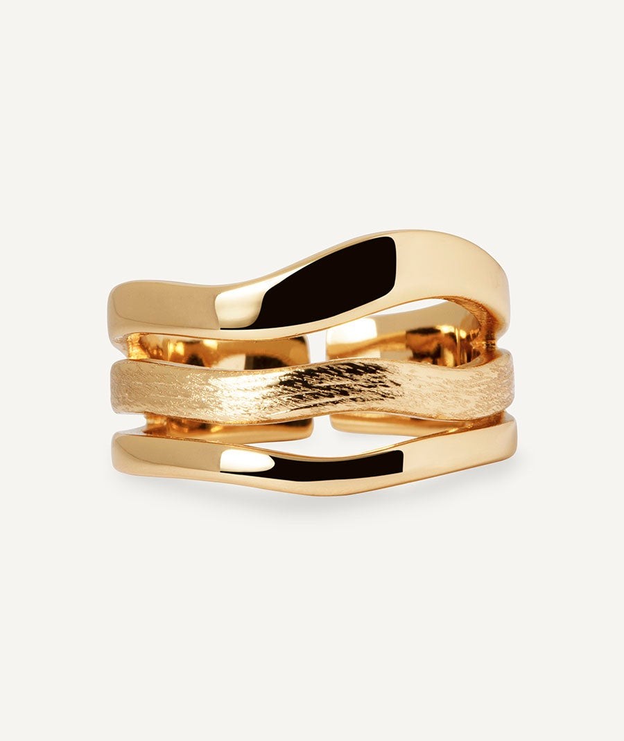 Anillo tiras Texturas Mar