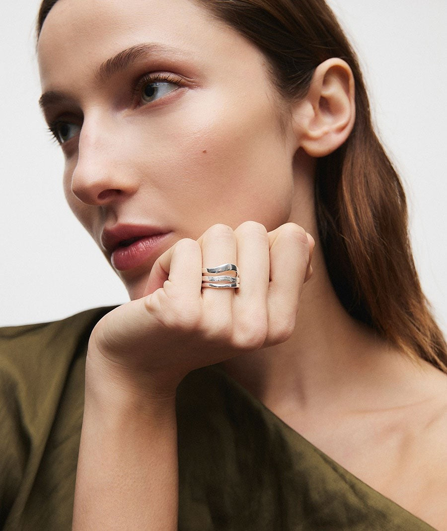 Anillo tiras Texturas Mar de plata