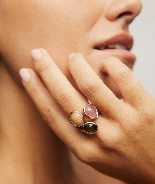Anillo Talaia con piedras naturales secundaria