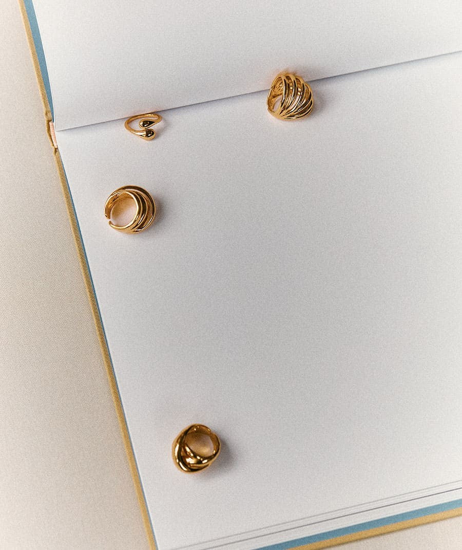 Anillo Drop abierto doble gota