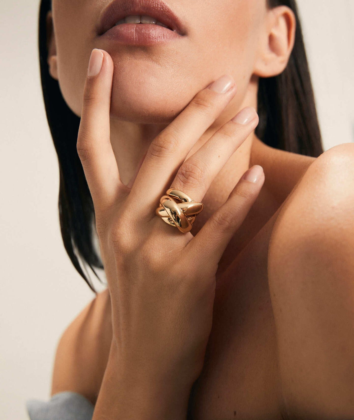 Anillo ancho brillo