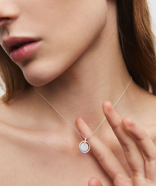 Pendant mini sphere Moon with zirconia secundaria