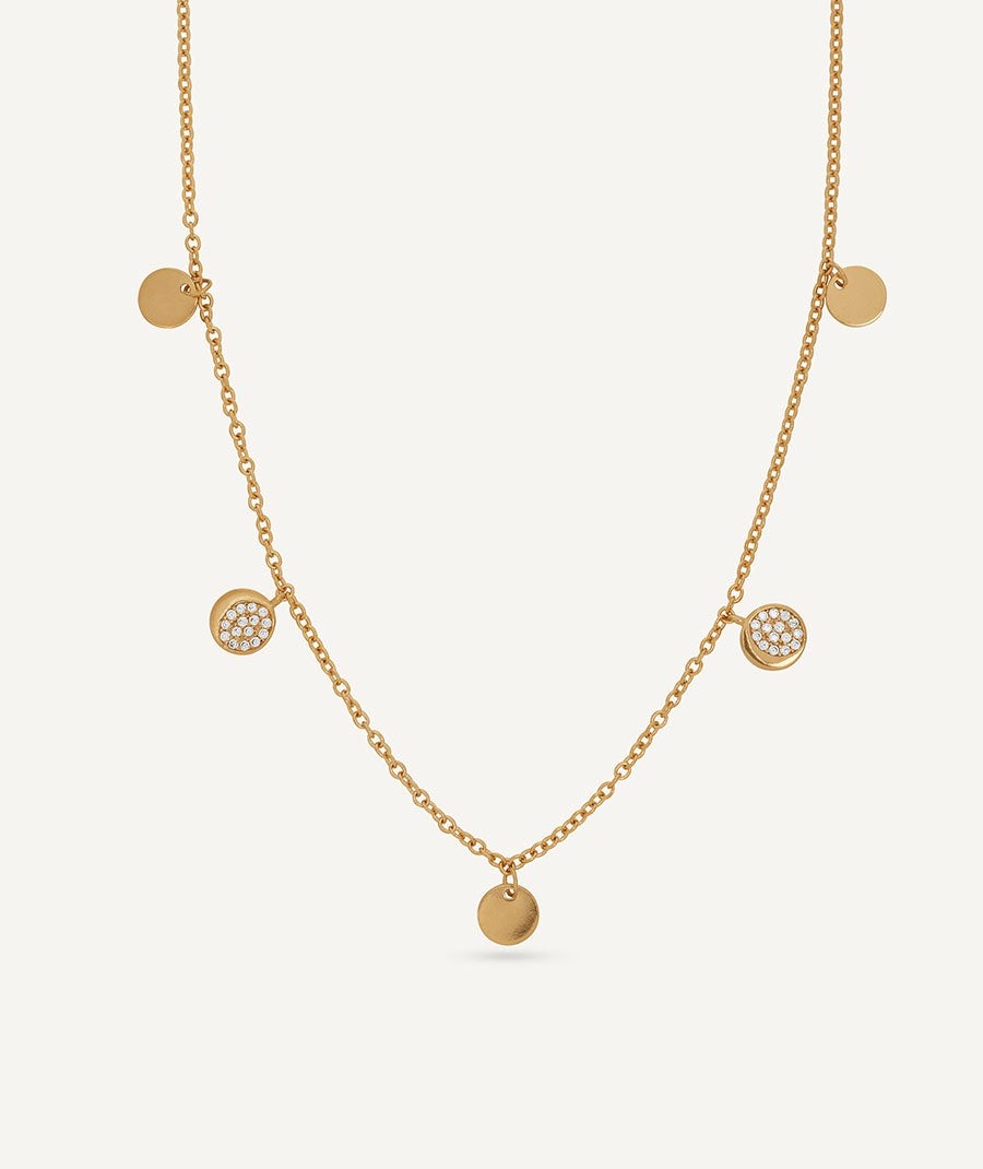 Collar mini círculos Luna con circonitas 
