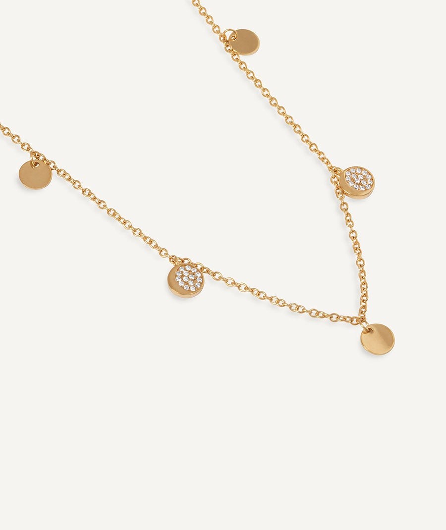 Collar mini círculos Luna con circonitas 