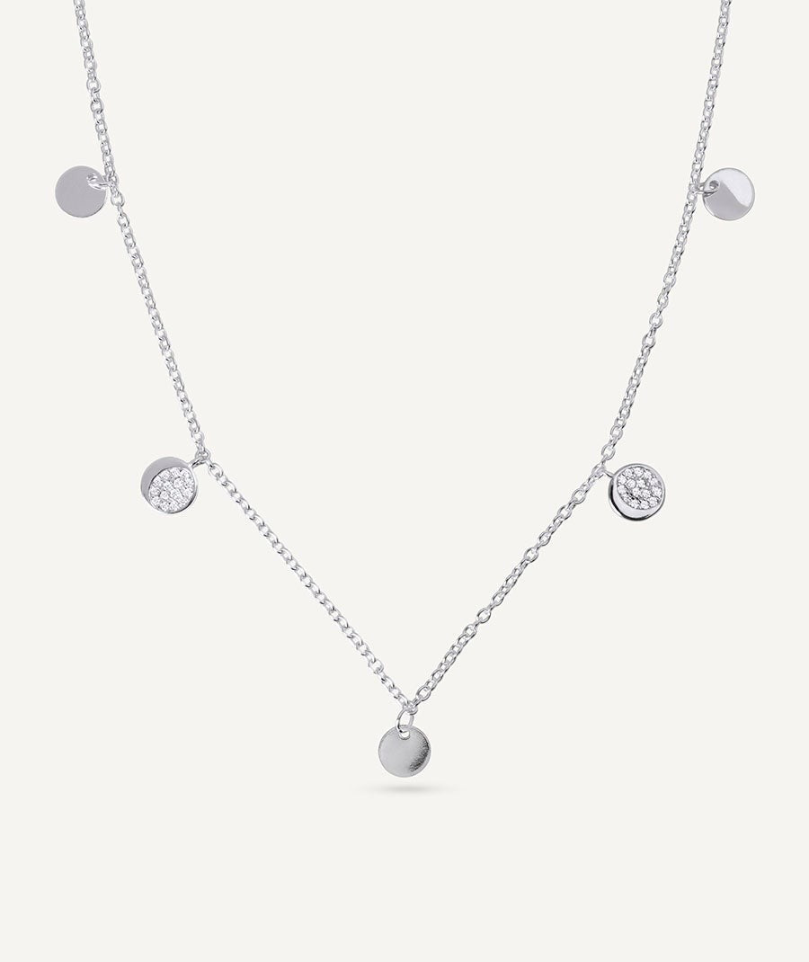 Collar mini círculos Luna con circonitas 