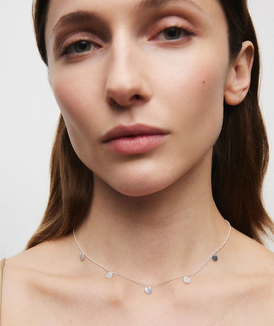 Collar mini círculos Luna con circonitas 