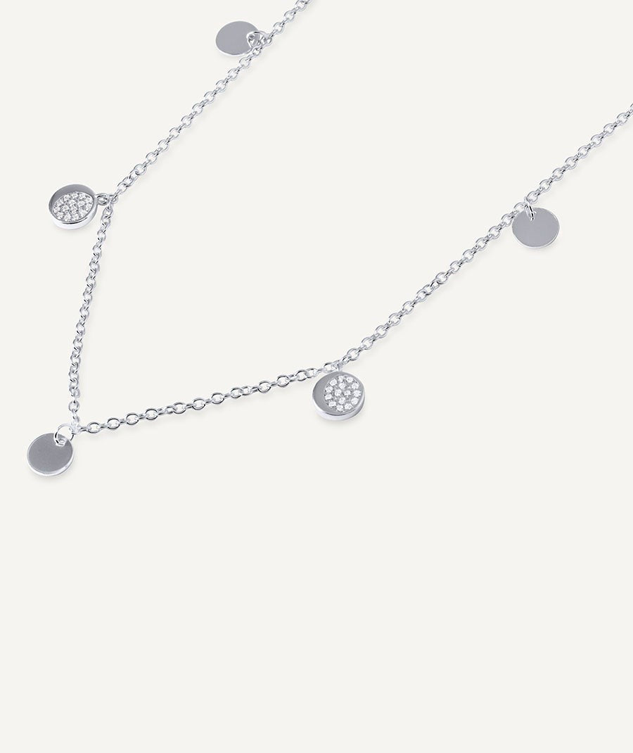 Collar mini círculos Luna con circonitas 