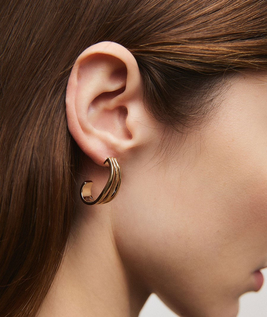 Pendientes  de aro maxi Texturas Mar