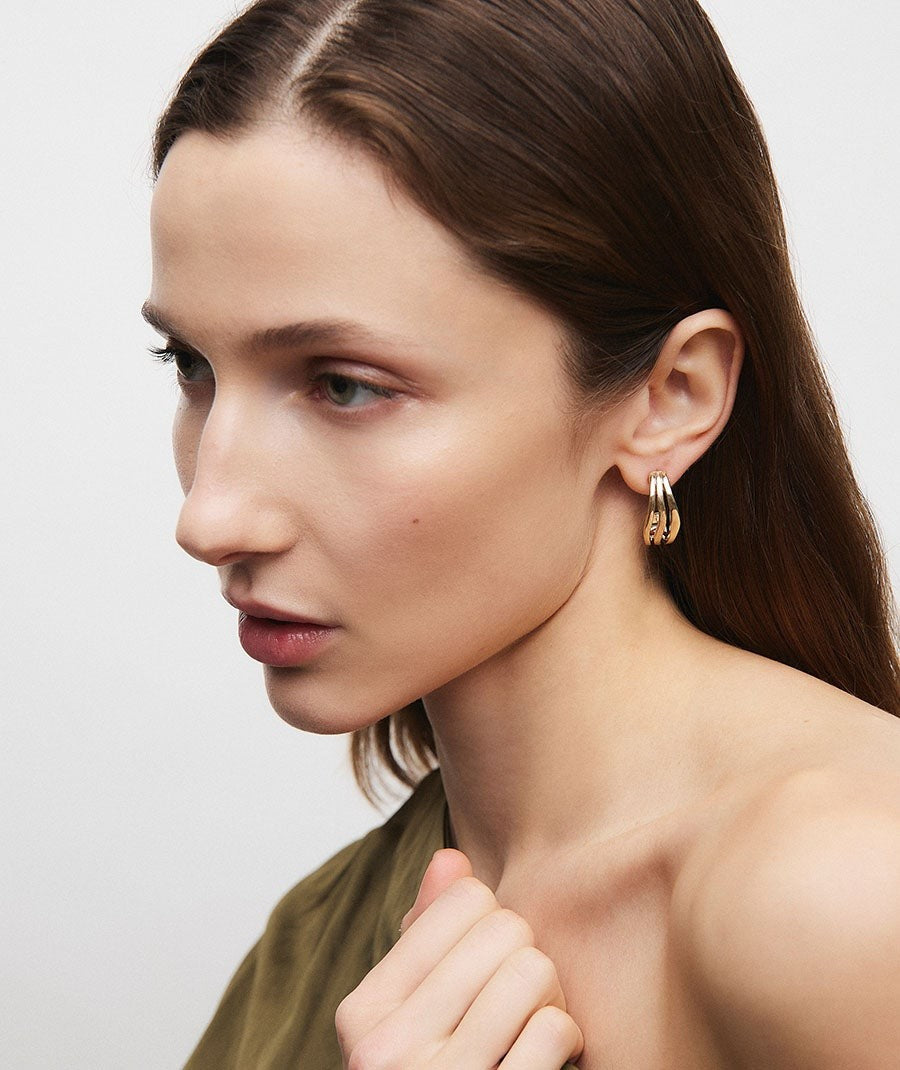 Pendientes  de aro maxi Texturas Mar