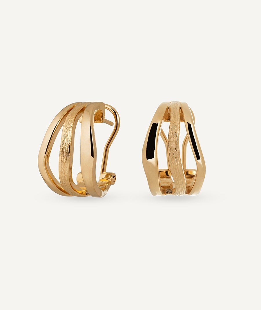 Pendientes  de aro mini Texturas Mar