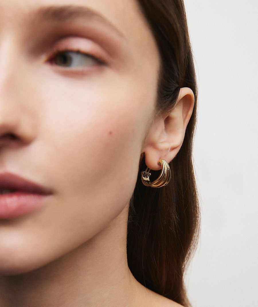 Pendientes  de aro mini Texturas Mar