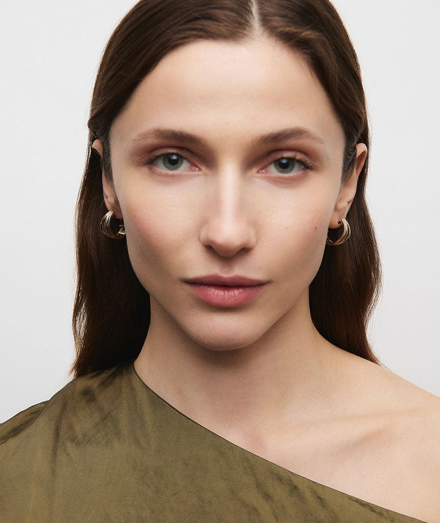 Pendientes  de aro mini Texturas Mar