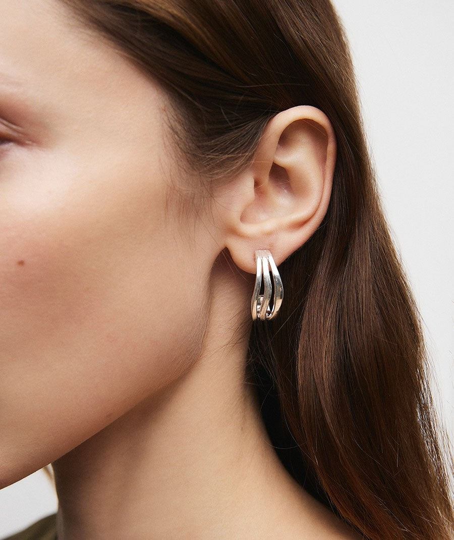 Pendientes de aro maxi Texturas Mar