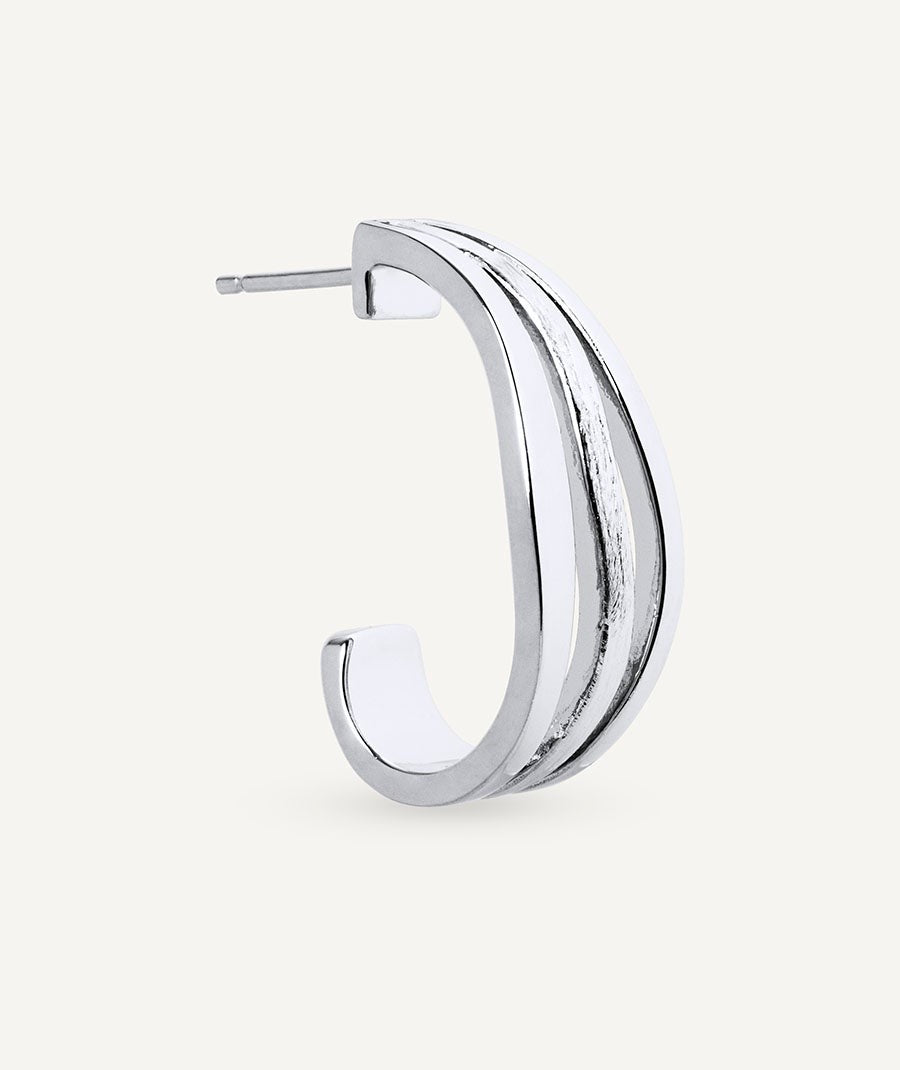 Pendientes de aro maxi Texturas Mar