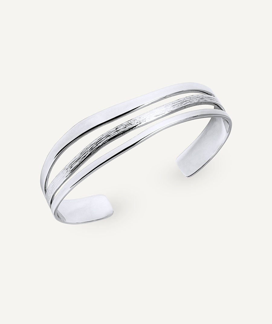 Brazalete rígido abierto Texturas Mar