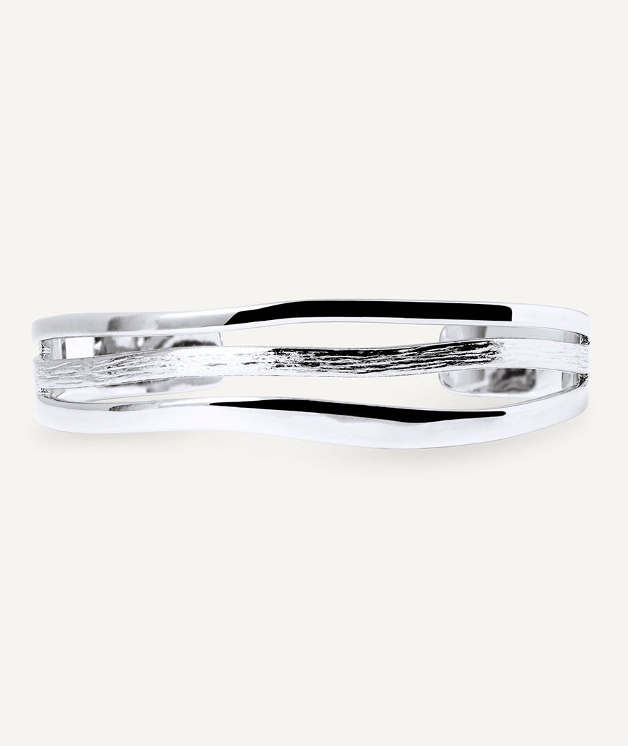 Brazalete rígido abierto Texturas Mar