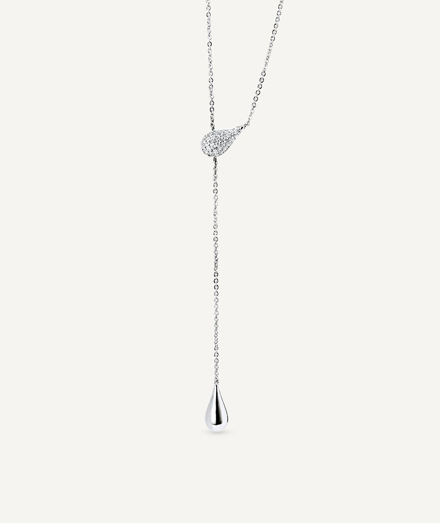 Collar Cascade con circonita