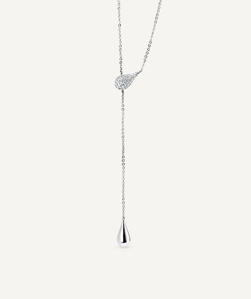 Collar Cascade con circonita