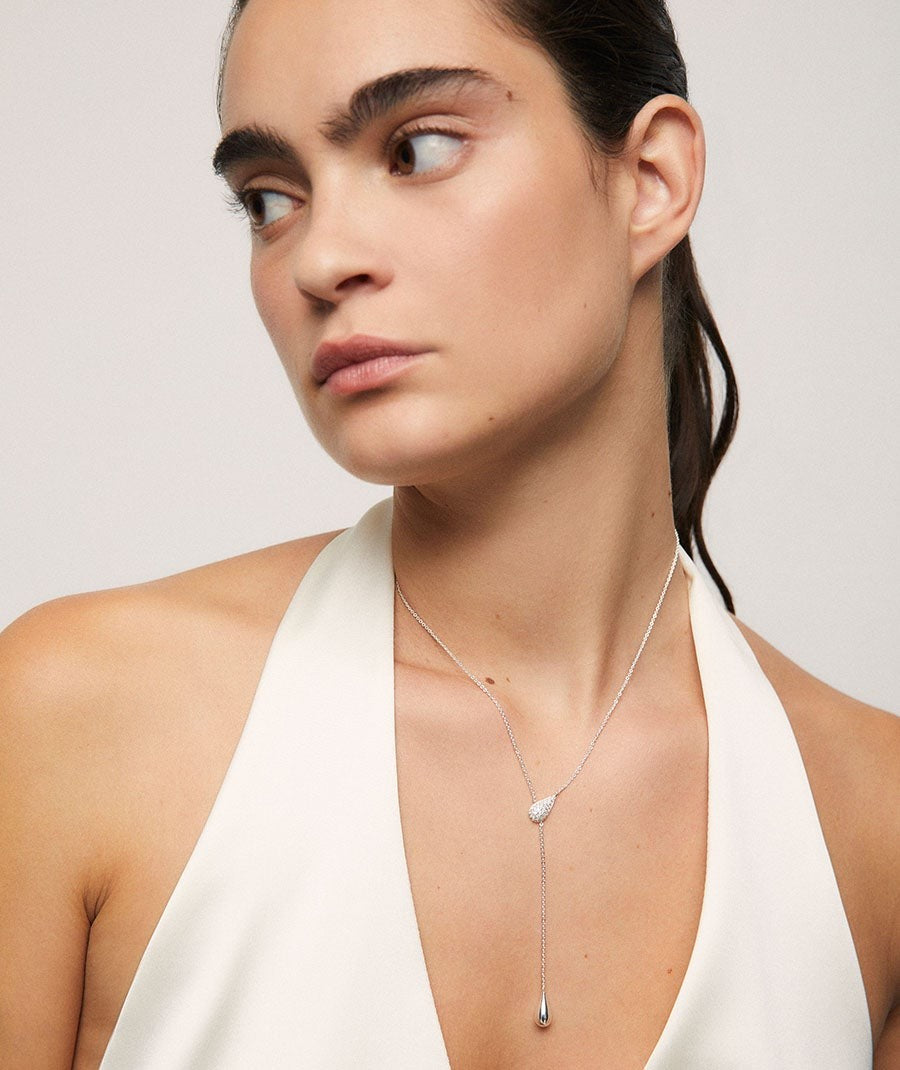 Collar Cascade con circonita