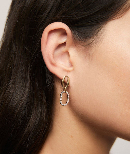 Pendientes Cher con circonita secundaria