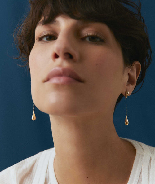 Pendientes Drop largo gota secundaria