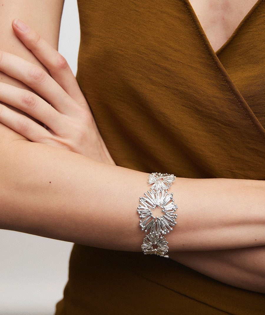 Brazalete flores abierto Estiu Organic