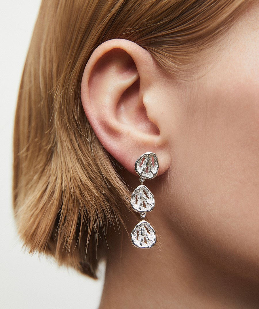 Pendientes largos círculos Sal Organic