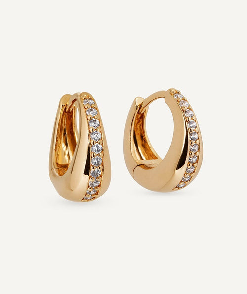 Earrings round hoop with cubic zirconia secundaria