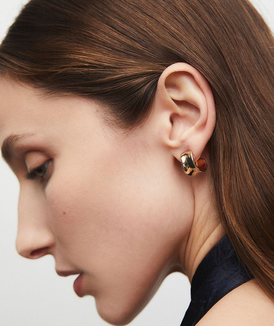 Pendientes de aro geométricos 9,5 Nora