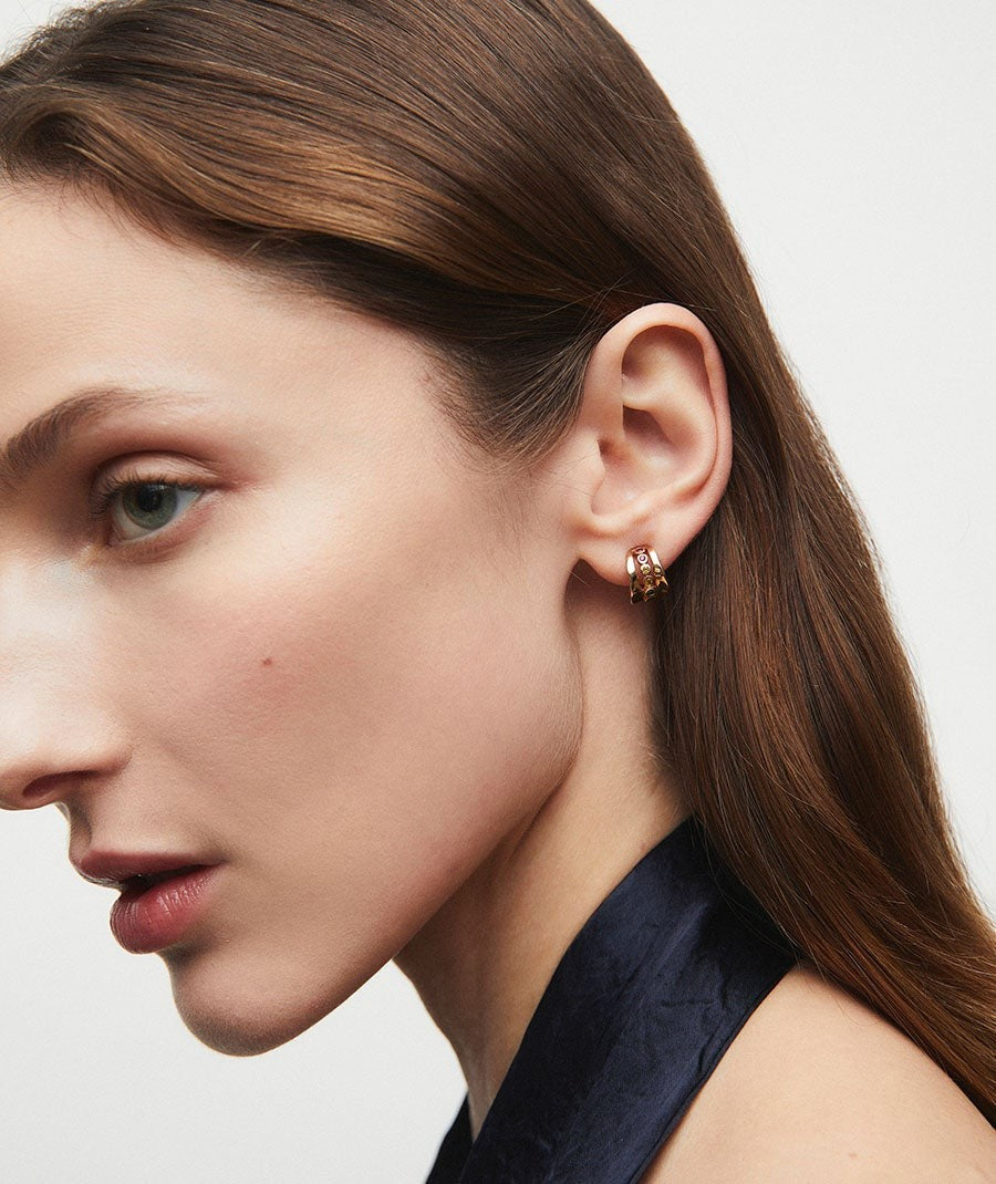 Pendientes de aro Alice con circonitas multicolor