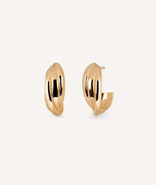 Pendientes de aro entrelazados Roe