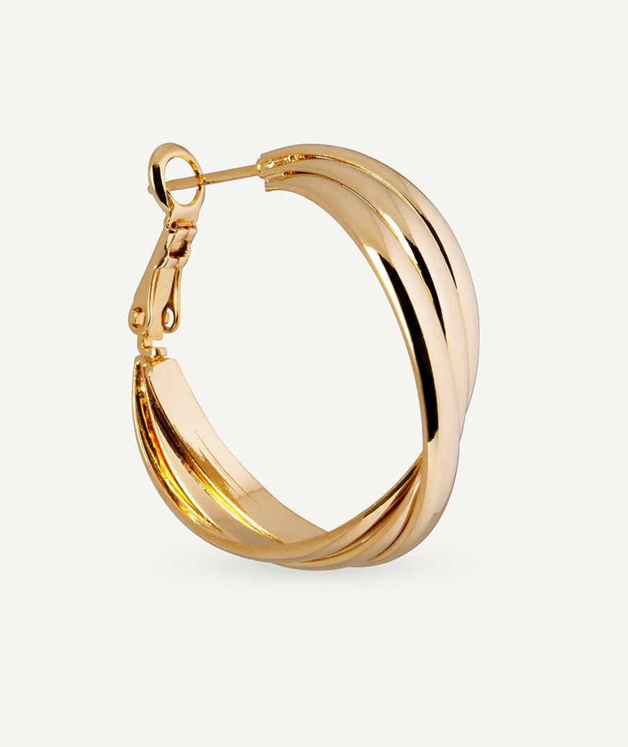 Pendientes de aro entrelazados