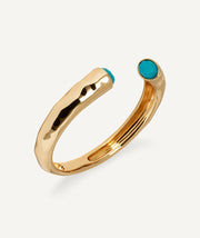 Brazalete rígido Illeta con Ágata turquesa 