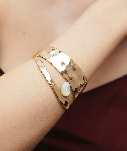 Brazalete irregular Reflexe con madreperla blanca secundaria