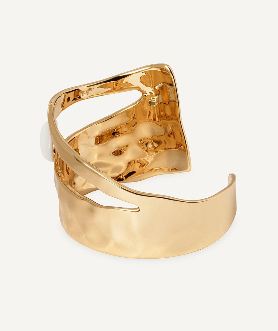 Brazalete irregular Reflexe con madreperla blanca